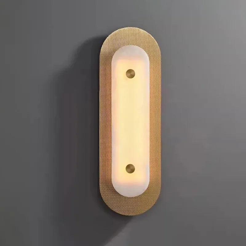 Asher Horizon Alabaster Accent Wall Sconce - view 1