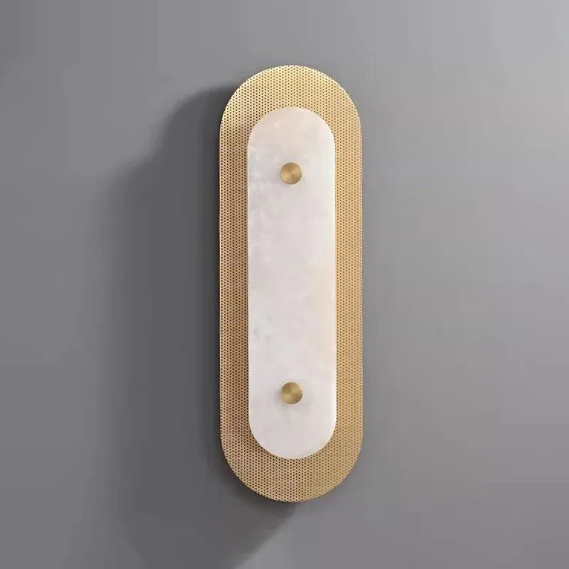 Asher Horizon Alabaster Accent Wall Sconce - view 2