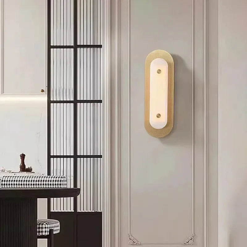 Asher Horizon Alabaster Accent Wall Sconce - view 3
