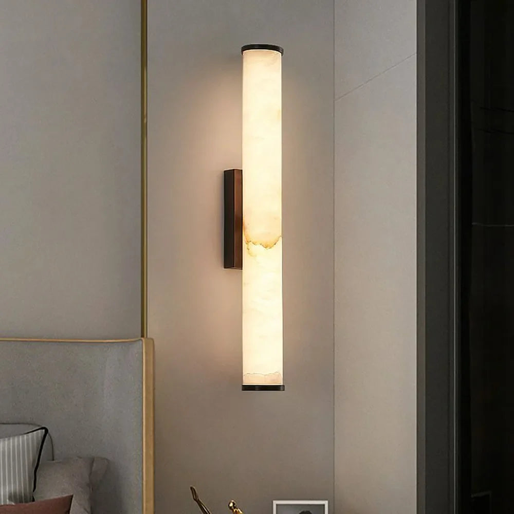 Callisto Vertical Alabaster LED Sconce - view 4