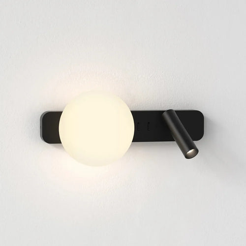 Alabaster Wall Lamp with Spherical Shade - view 1