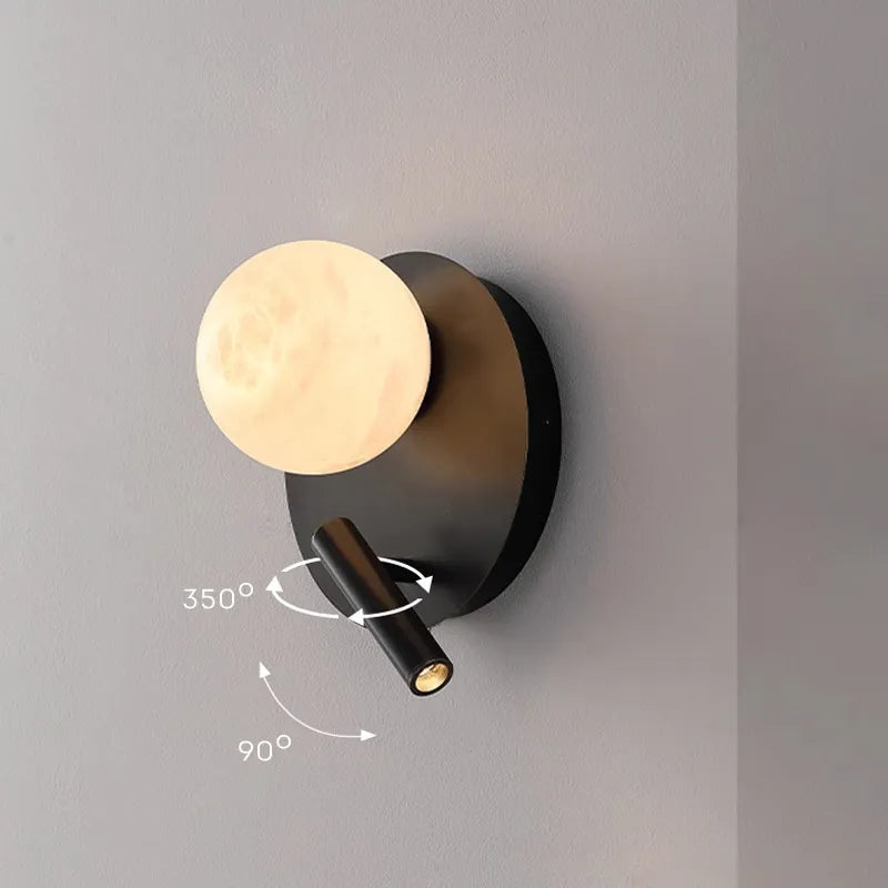 Alabaster Wall Lamp with Spherical Shade - view 8