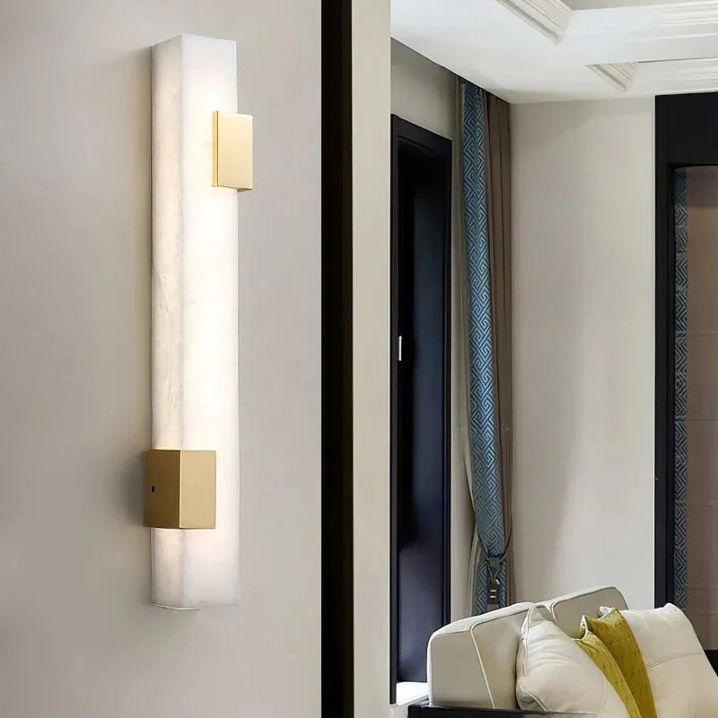 Furore Alabaster Wall Lamp with Soft Illuminated Accent - view 4