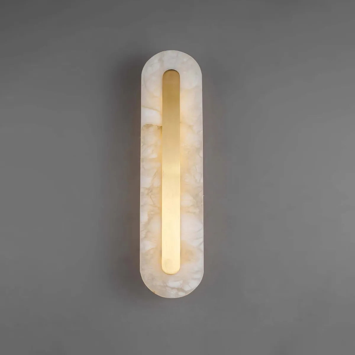 Ozeki Alabaster Wall Sconce in Minimalist Brass - view 1