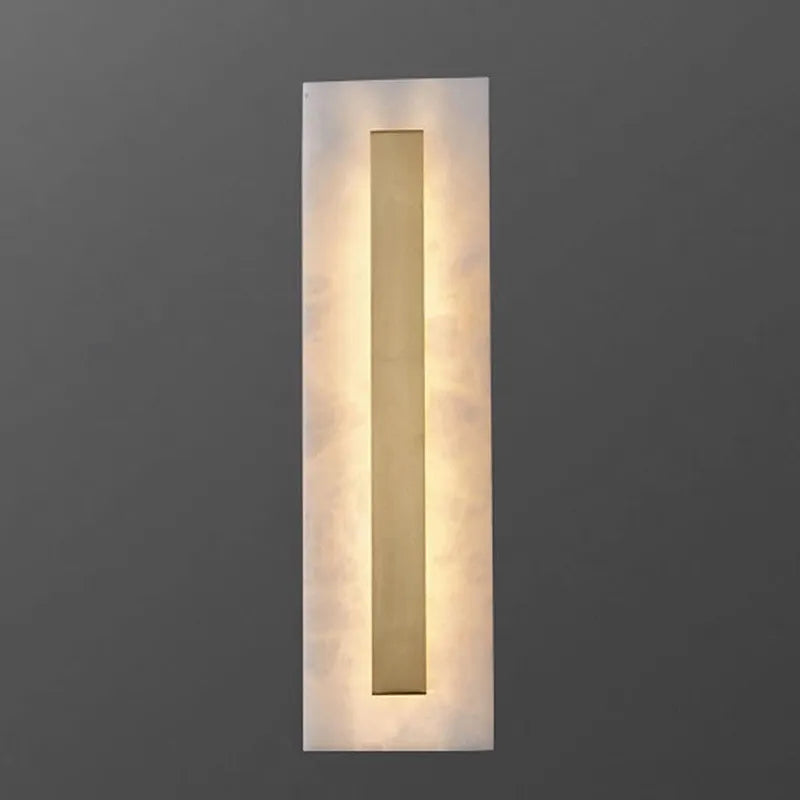 Ozeki Alabaster Wall Sconce in Minimalist Brass - view 11