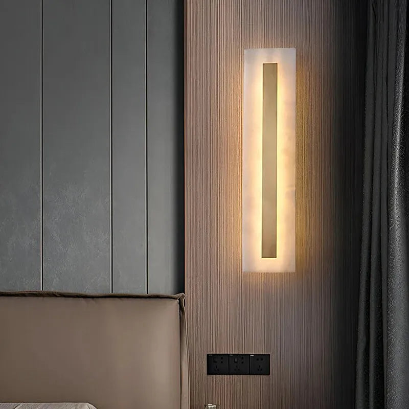 Ozeki Alabaster Wall Sconce in Minimalist Brass - view 5