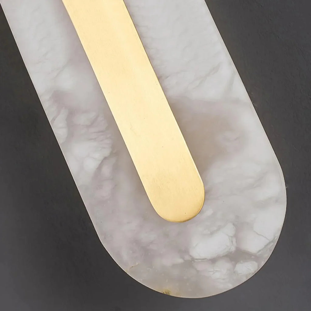 Ozeki Alabaster Wall Sconce in Minimalist Brass - view 6