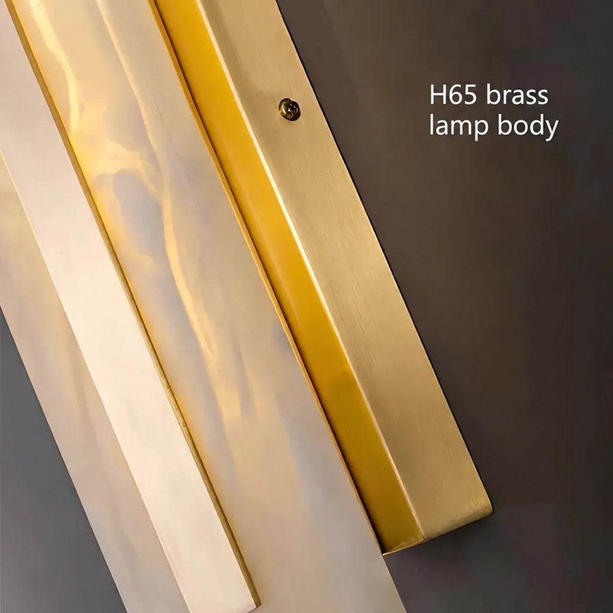 Ozeki Alabaster Wall Sconce in Minimalist Brass - view 9