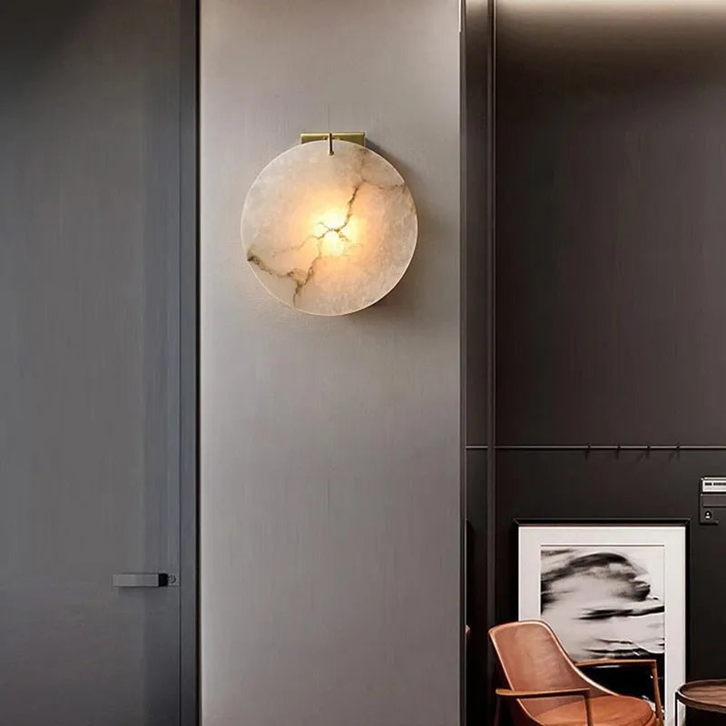 Alabaster Moon Disc Wall Sconce - view 5