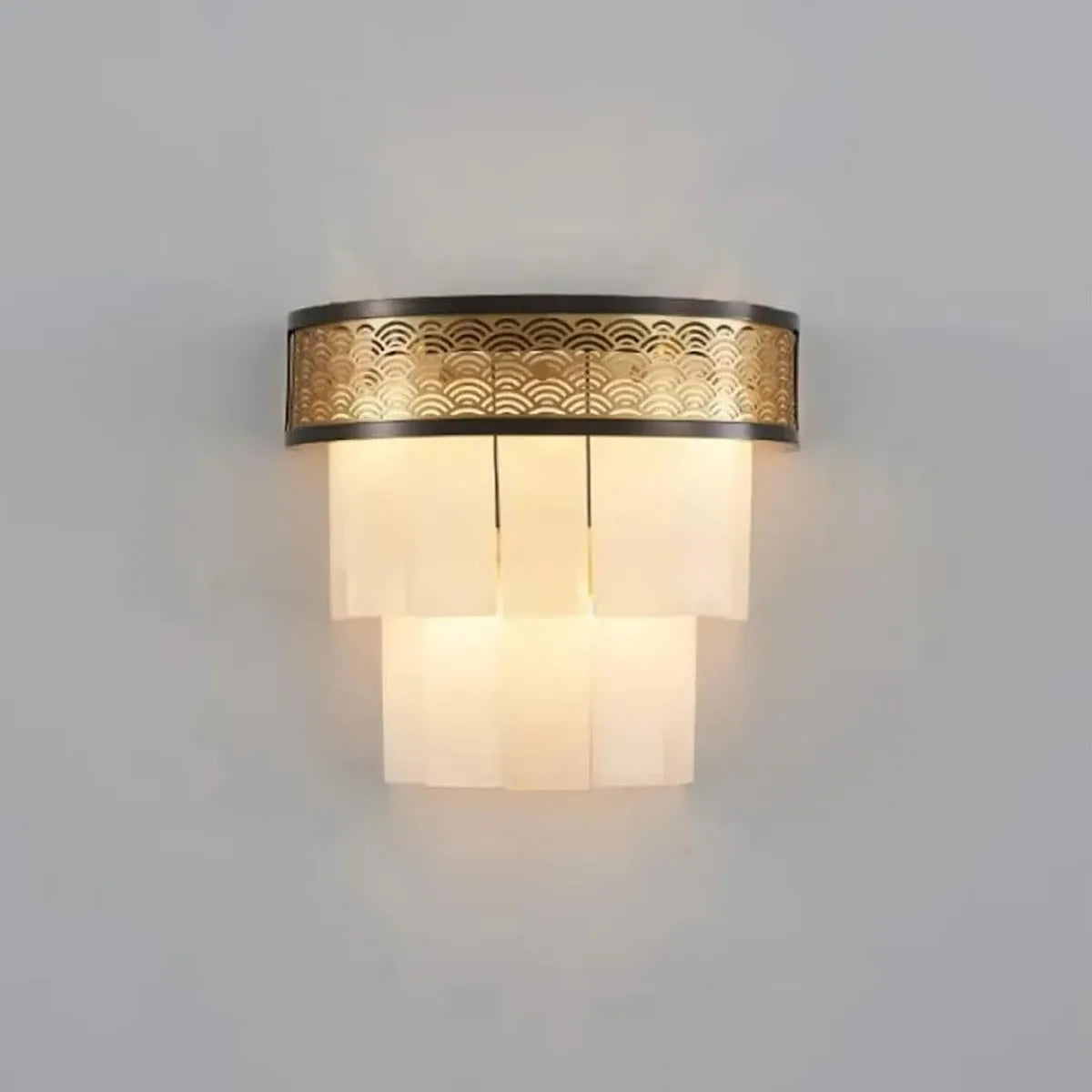 Classic Multi-Layer Alabaster Wall Lamp - view 1