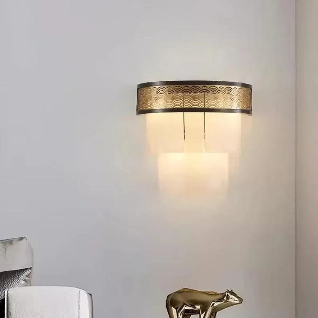 Classic Multi-Layer Alabaster Wall Lamp - view 2