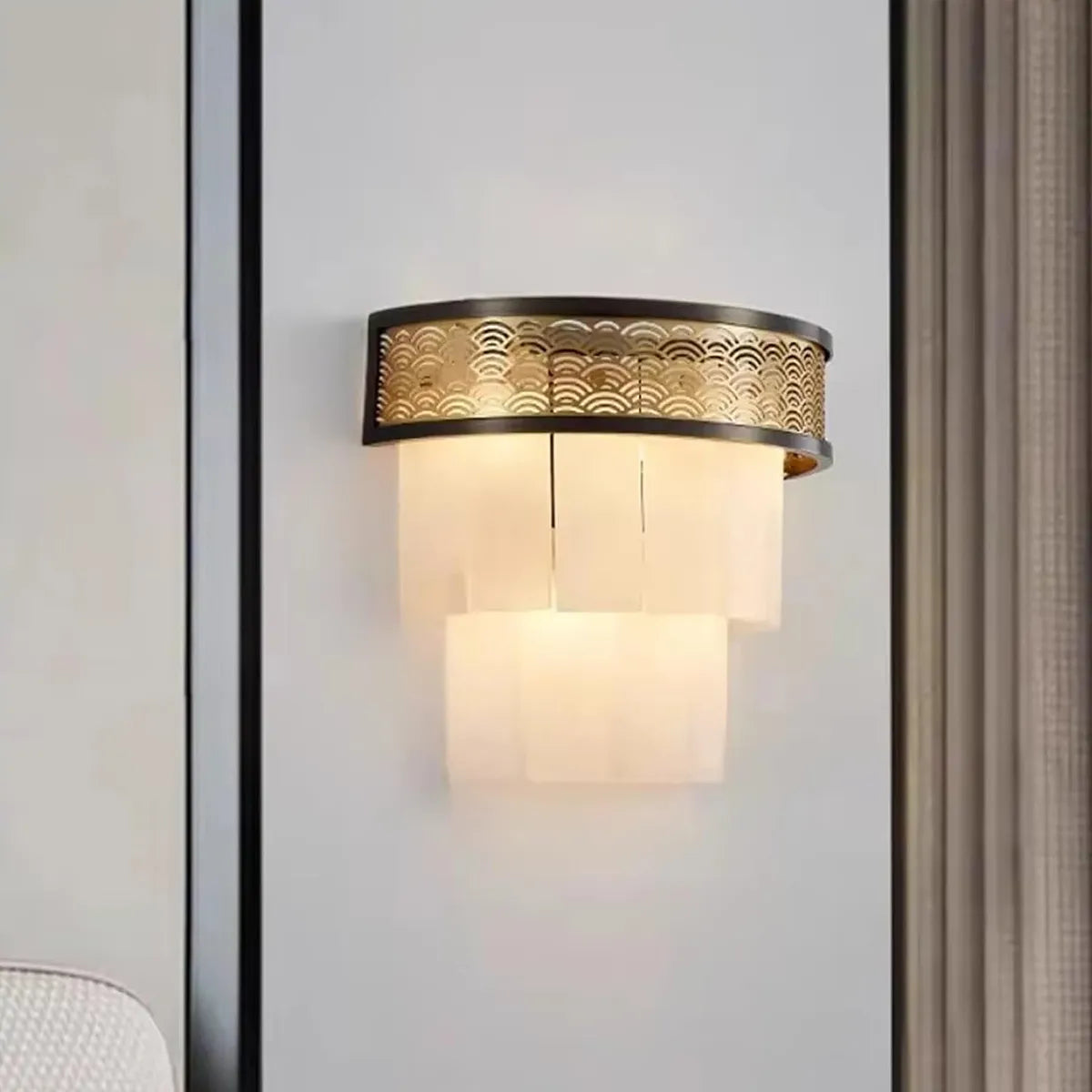 Classic Multi-Layer Alabaster Wall Lamp - view 3