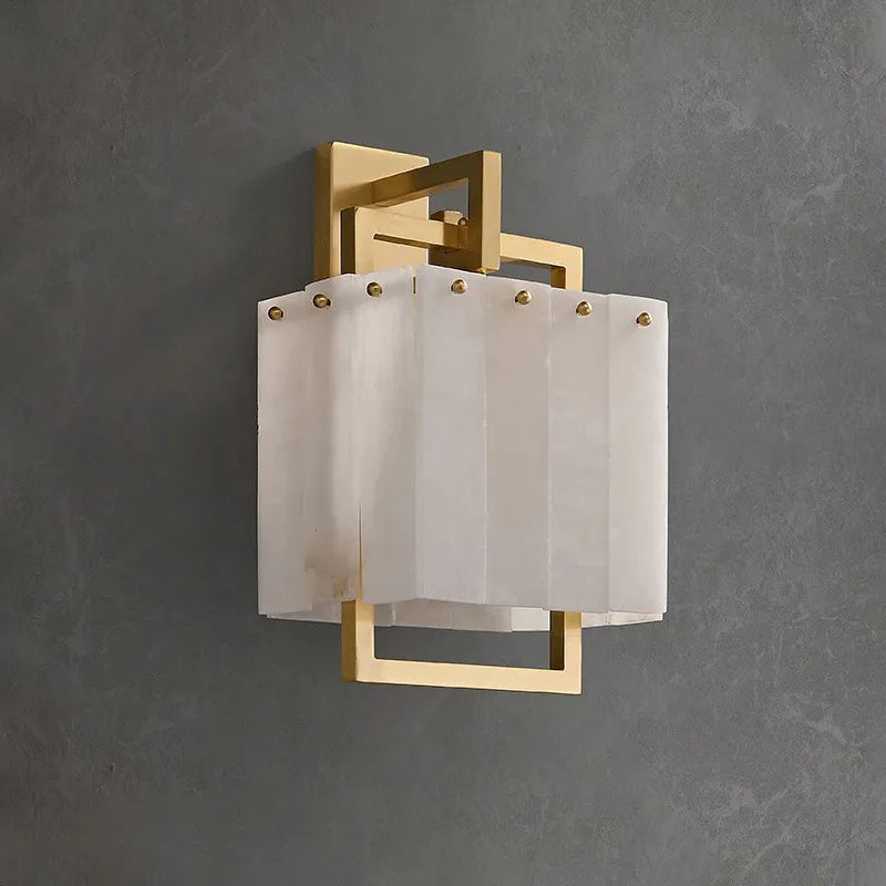 Alabaster Rectangular Wall Lamp - view 2
