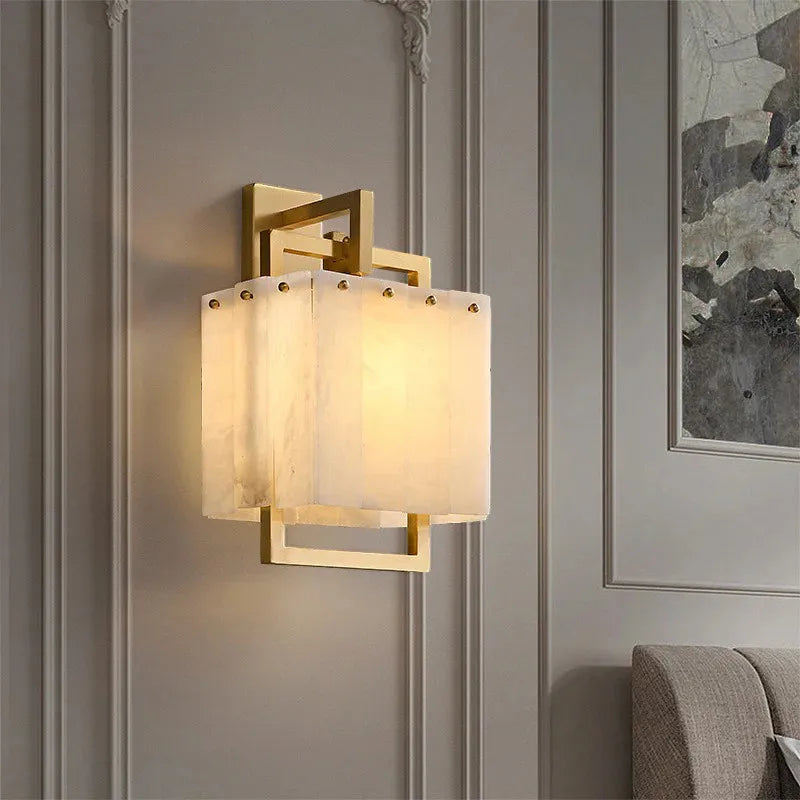 Alabaster Rectangular Wall Lamp - view 4