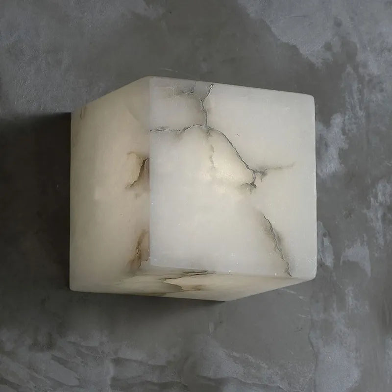 Square Alabaster Wall Sconce - view 1