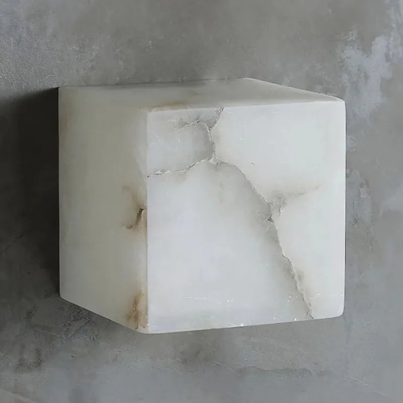 Square Alabaster Wall Sconce - view 2