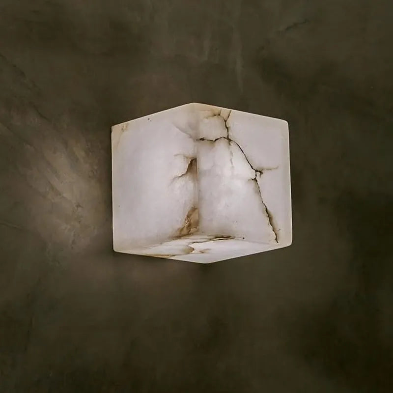 Square Alabaster Wall Sconce - view 3