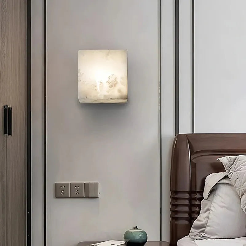 Square Alabaster Wall Sconce - view 5