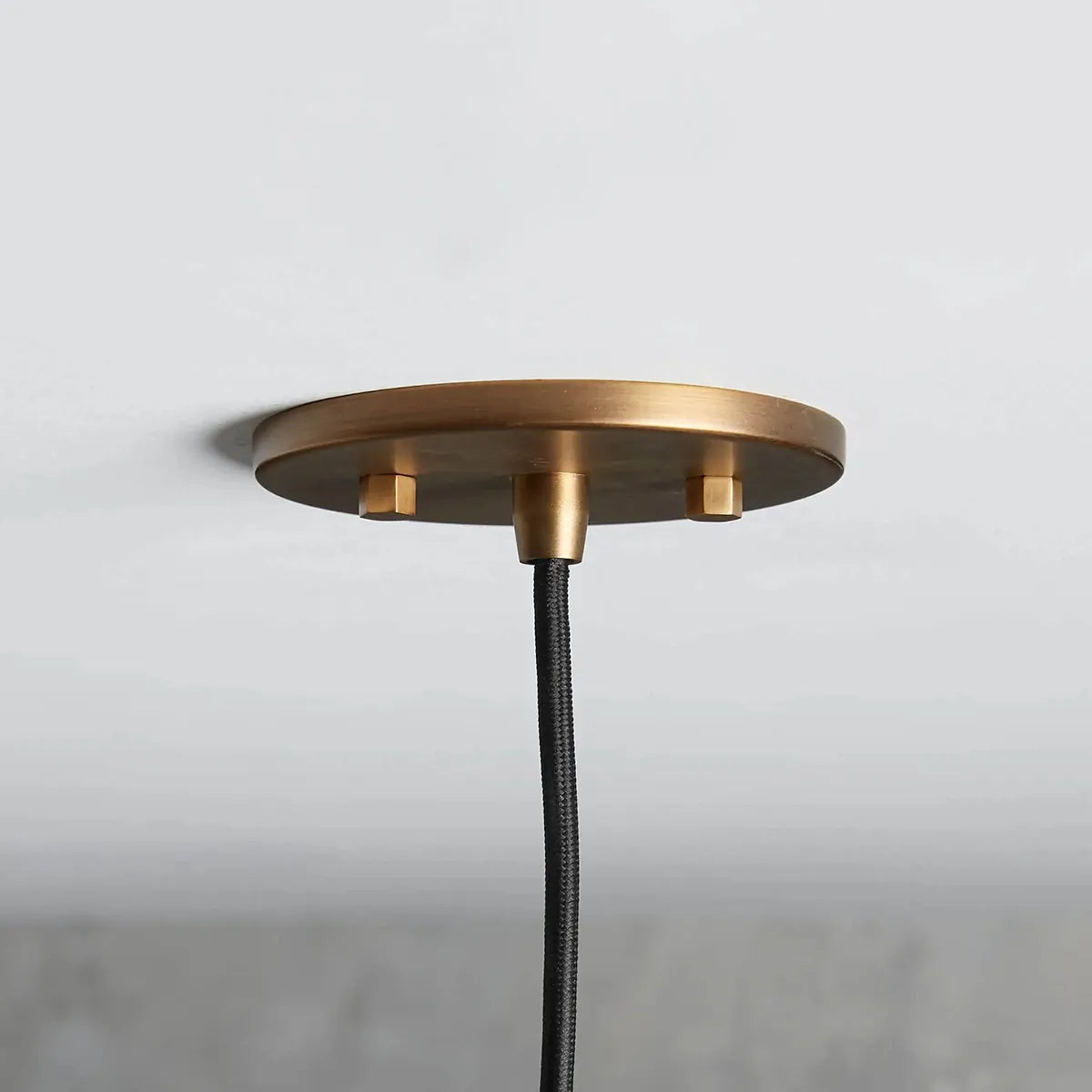 Industrial Cloche Pendant Light in Antiqued Brass - view 3