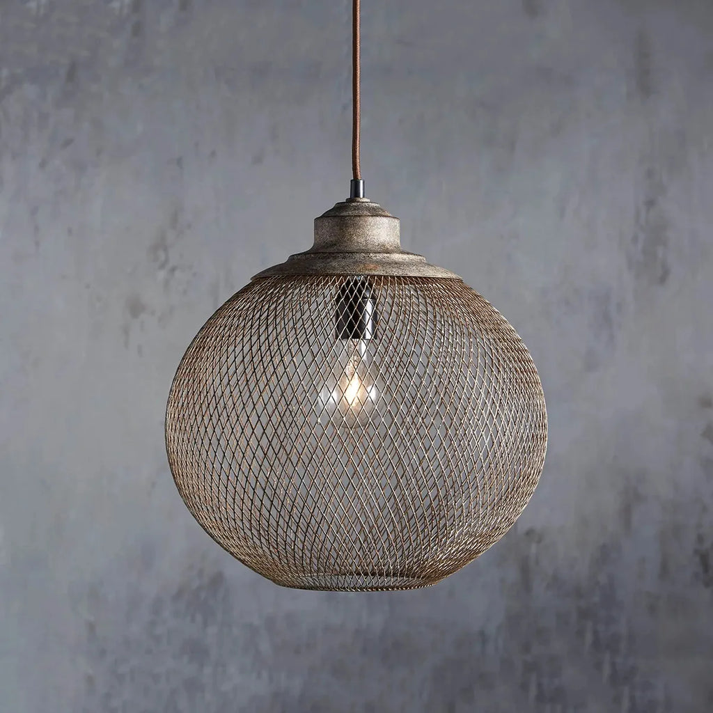 Lanister Mesh Pendant Lamp - industrial-inspired pendant light - view 1