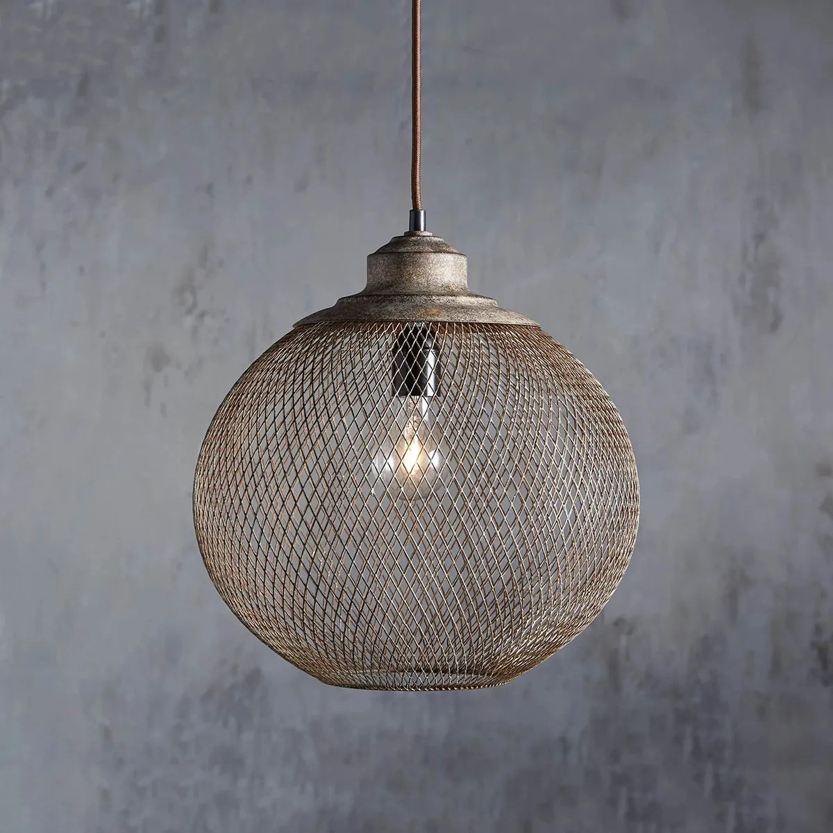 Lanister Mesh Pendant Lamp - industrial-inspired pendant light - view 1