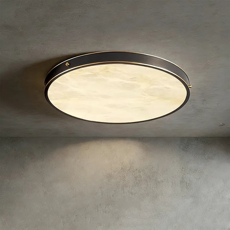 Alabaster Round Flushmount Ceiling Light - view 1
