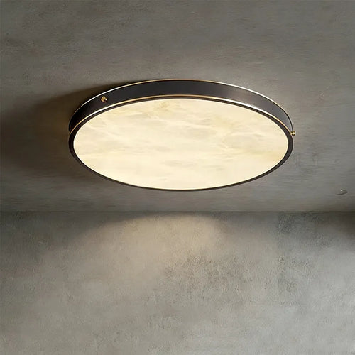 Alabaster Round Flushmount Ceiling Light - view 1