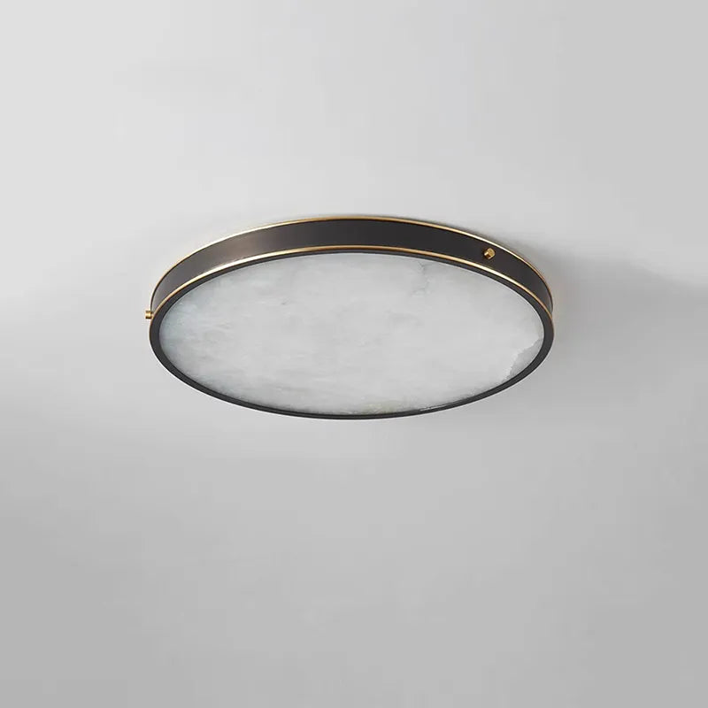 Alabaster Round Flushmount Ceiling Light - view 2