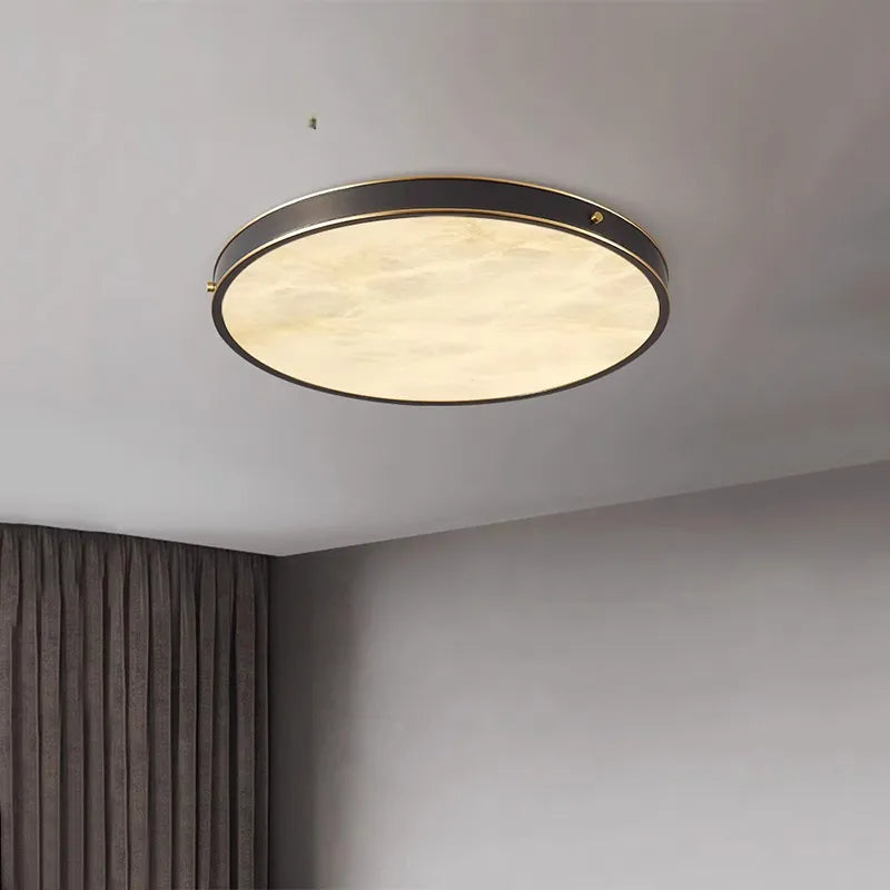 Alabaster Round Flushmount Ceiling Light - view 3