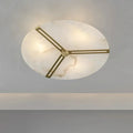 Copper Alabaster Modern Flush Mount Ceiling Light - view 1