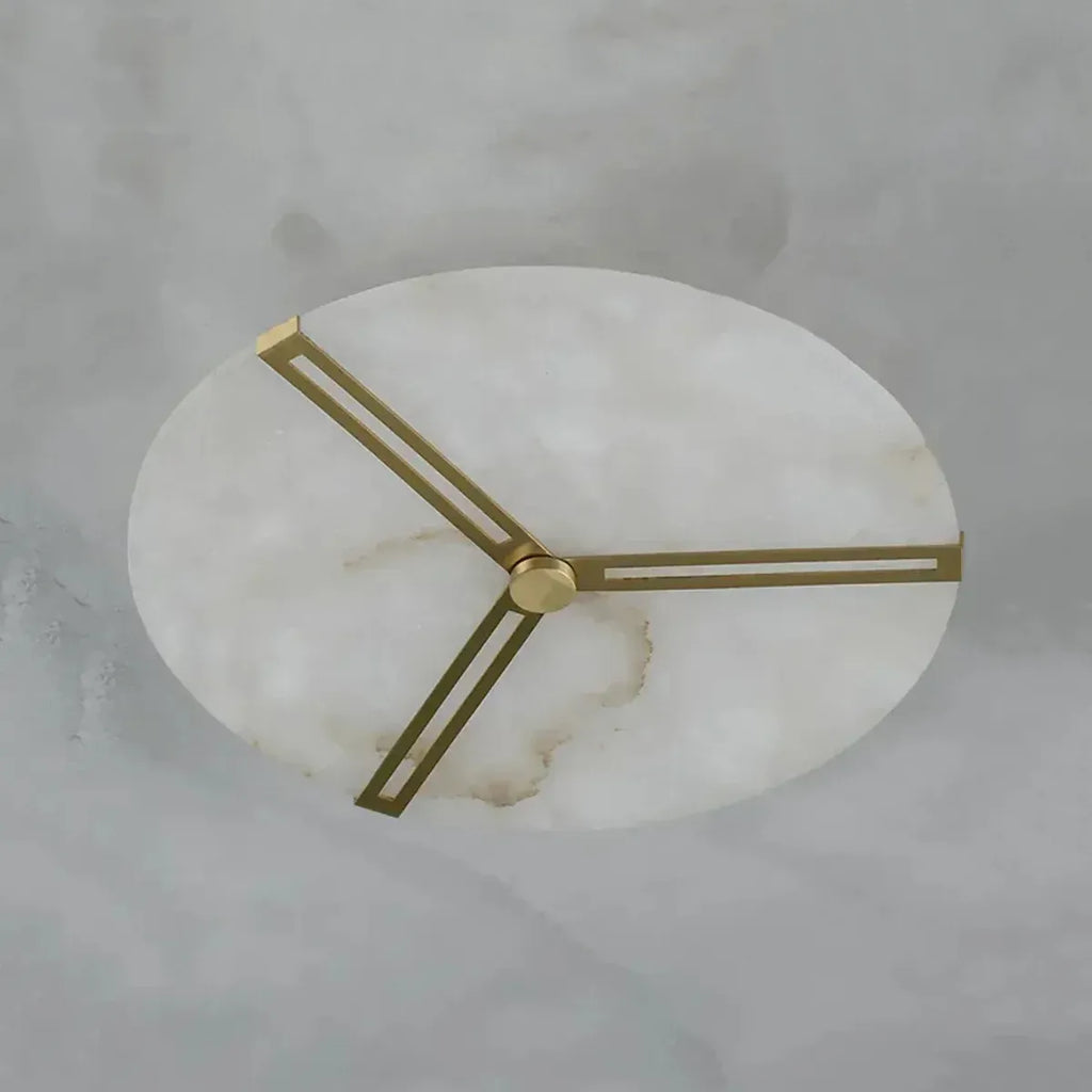 Copper Alabaster Modern Flush Mount Ceiling Light - view 2