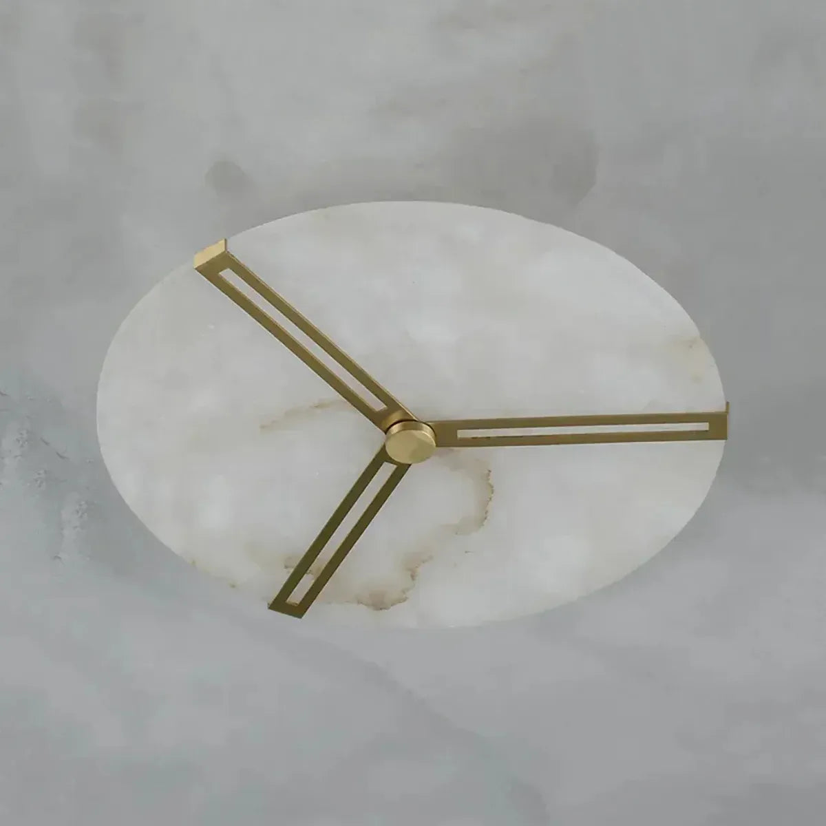 Copper Alabaster Modern Flush Mount Ceiling Light - view 2