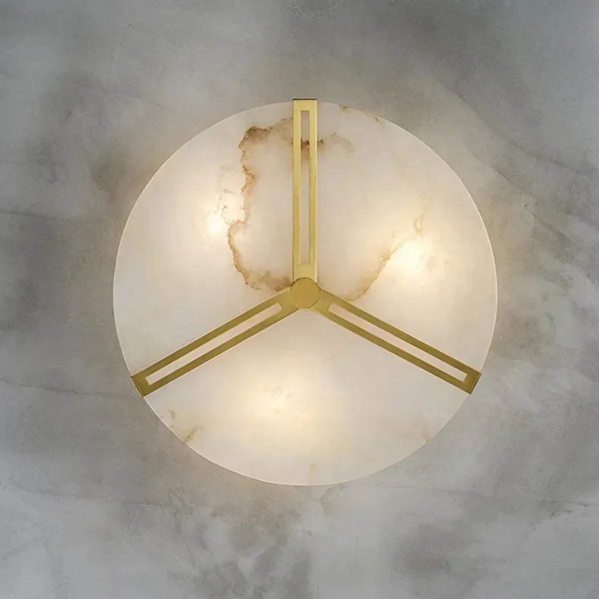 Copper Alabaster Modern Flush Mount Ceiling Light - view 3