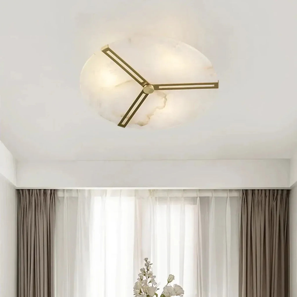 Copper Alabaster Modern Flush Mount Ceiling Light - view 4
