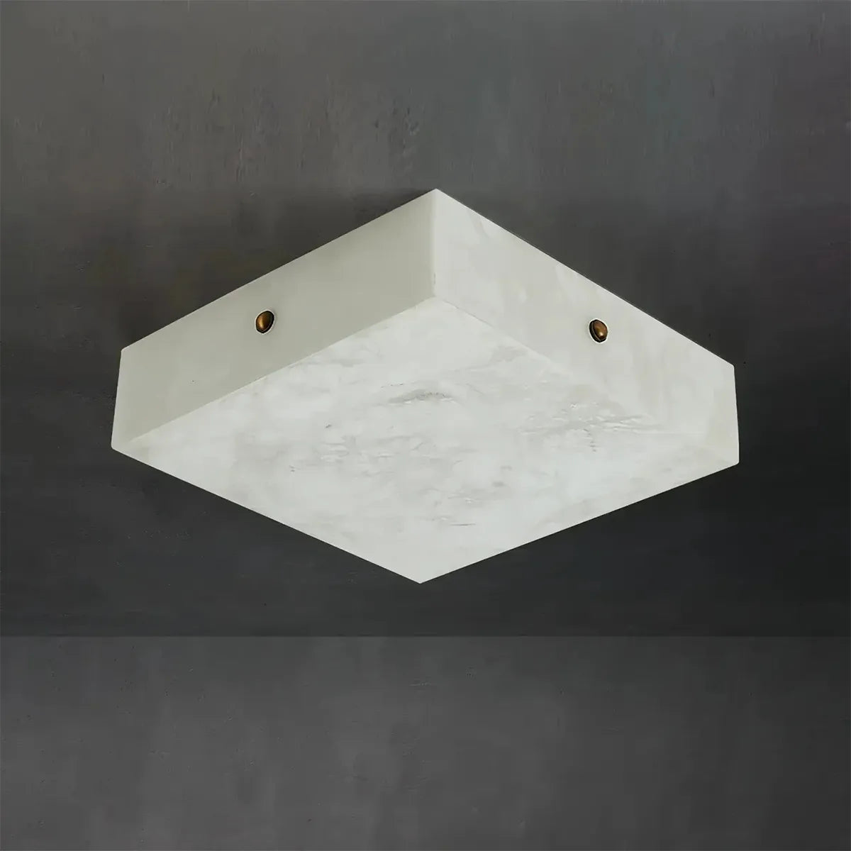 Minimalist Square Alabaster Flush Mount Ceiling Light - view 2