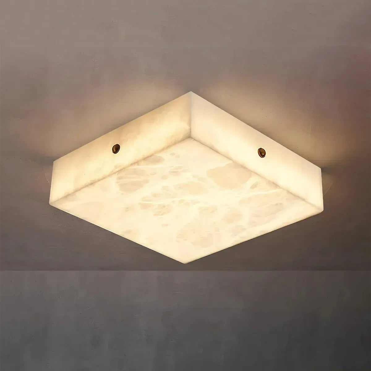 Minimalist Square Alabaster Flush Mount Ceiling Light - view 3