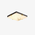 Black Alabaster Square Flush Mount Ceiling Light - view 7