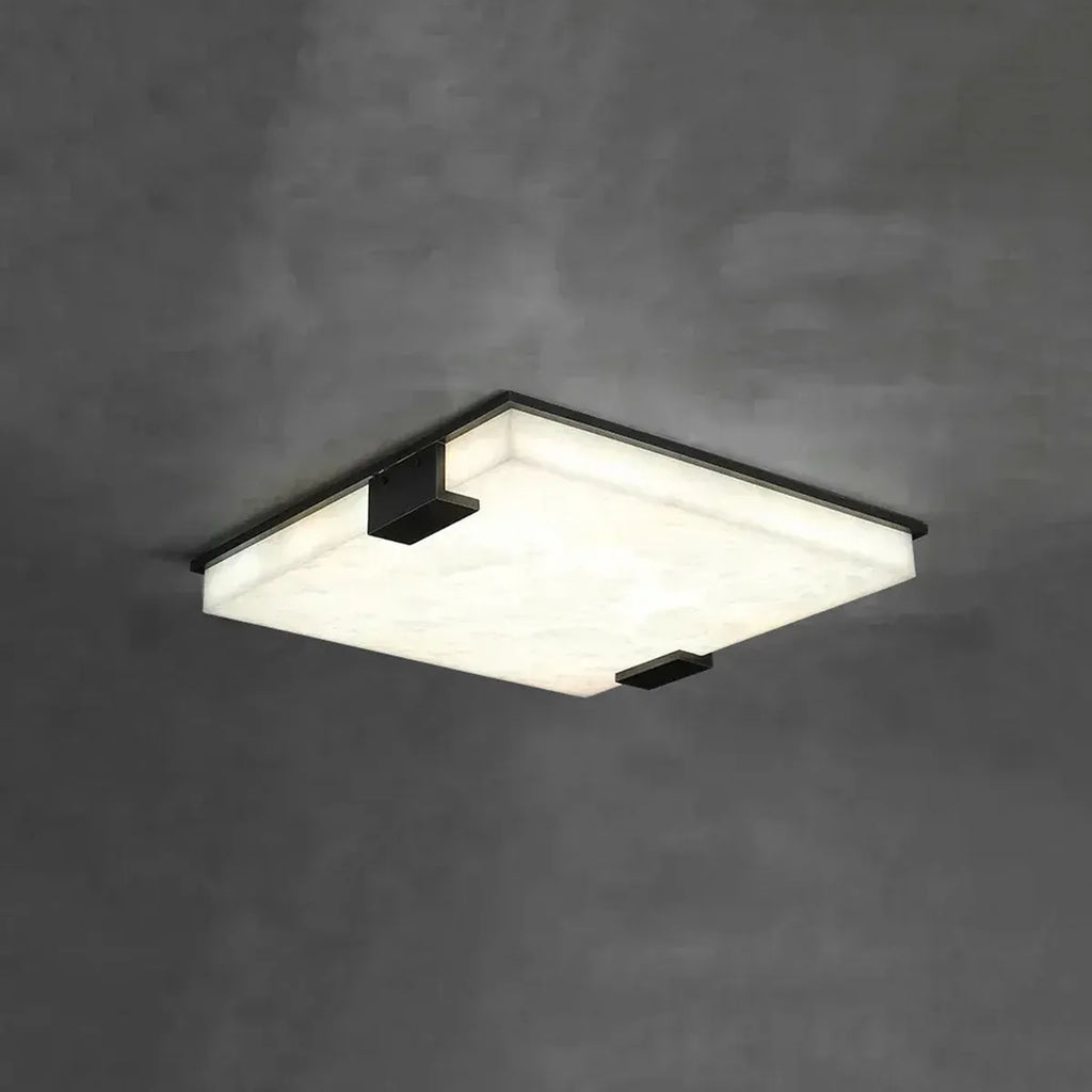 Square Alabaster Ceiling Lamp – Modern Decorative Lighting for Bedroom - view 3