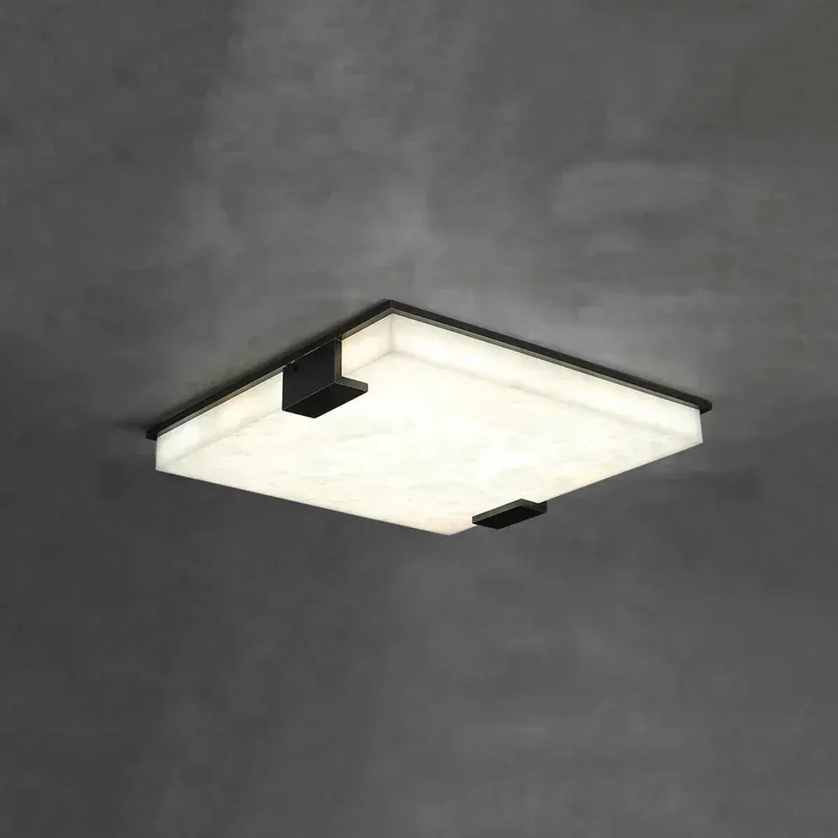 Square Alabaster Ceiling Lamp – Modern Decorative Lighting for Bedroom - view 3