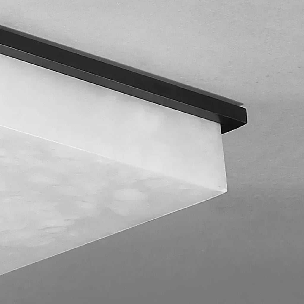 Square Alabaster Ceiling Lamp – Modern Decorative Lighting for Bedroom - view 6