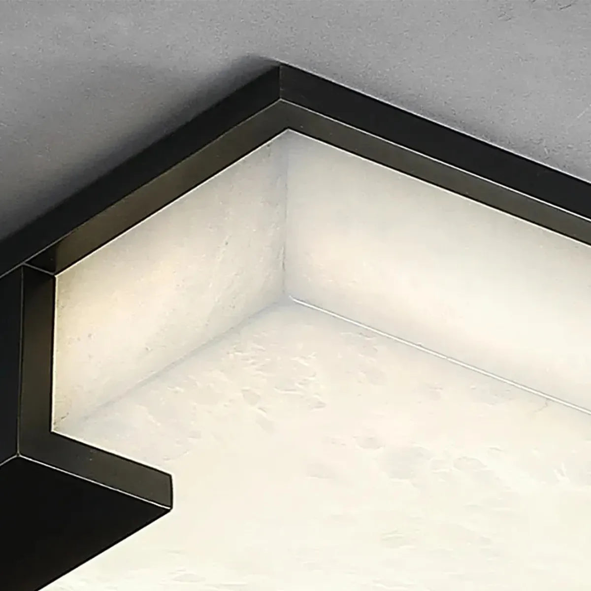 Square Alabaster Ceiling Lamp – Modern Decorative Lighting for Bedroom - view 7