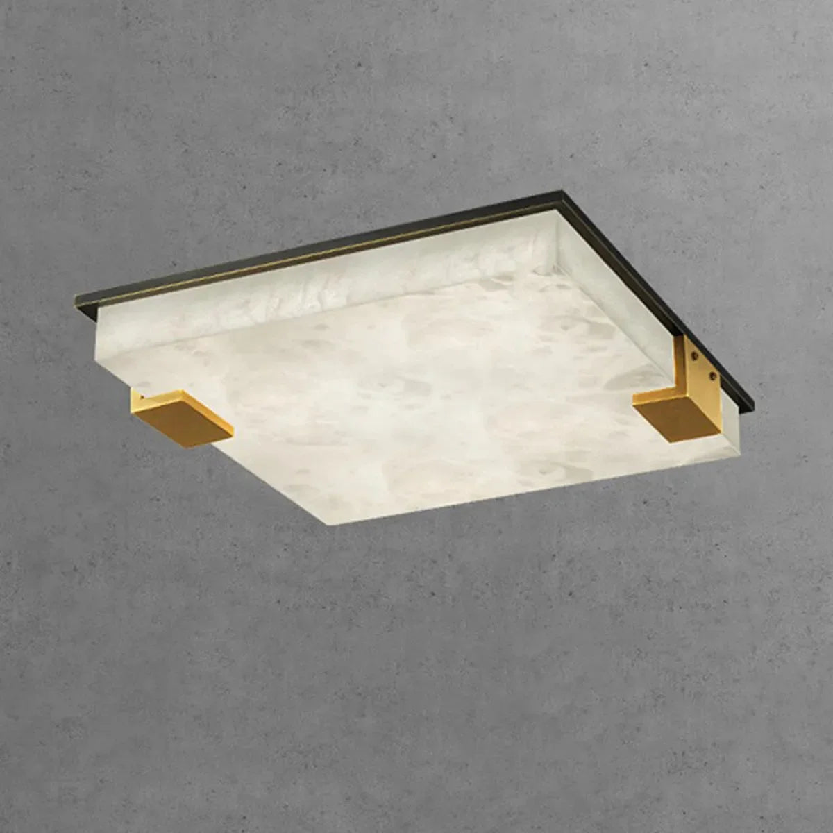 Square Alabaster Ceiling Lamp – Modern Decorative Lighting for Bedroom - view 9