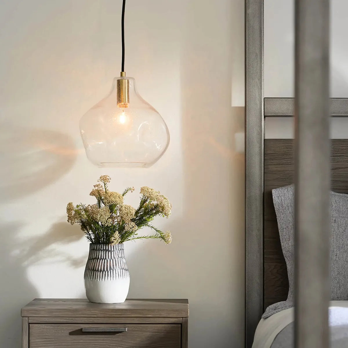 Organic 12" Pendant – Handcrafted Natural Style Ceiling Fixture - view 2