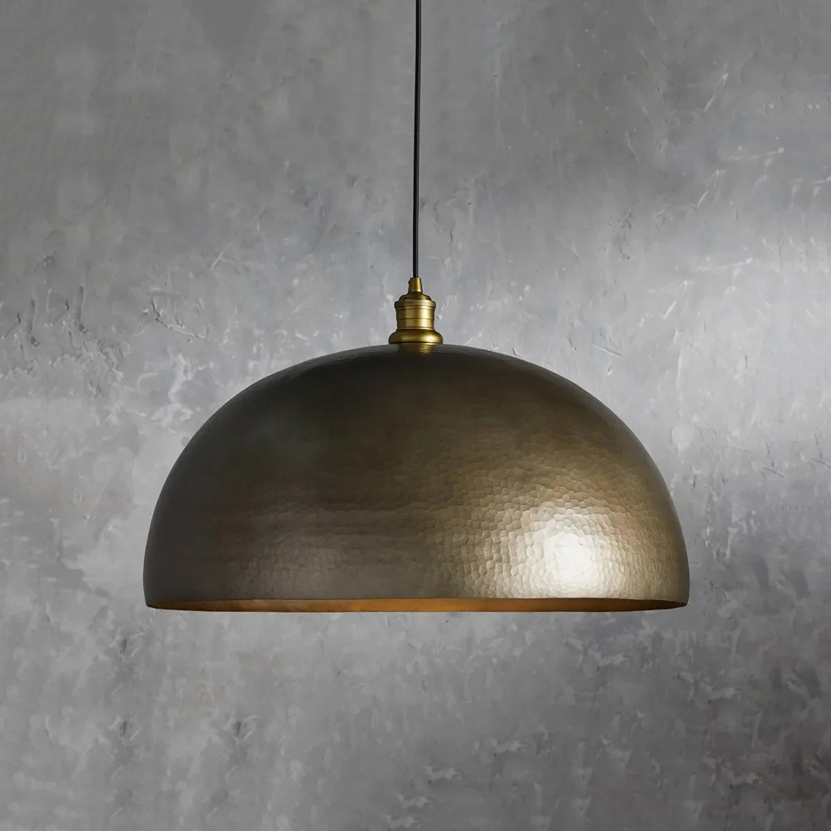 Recycled Metal Dome Pendant - view 1