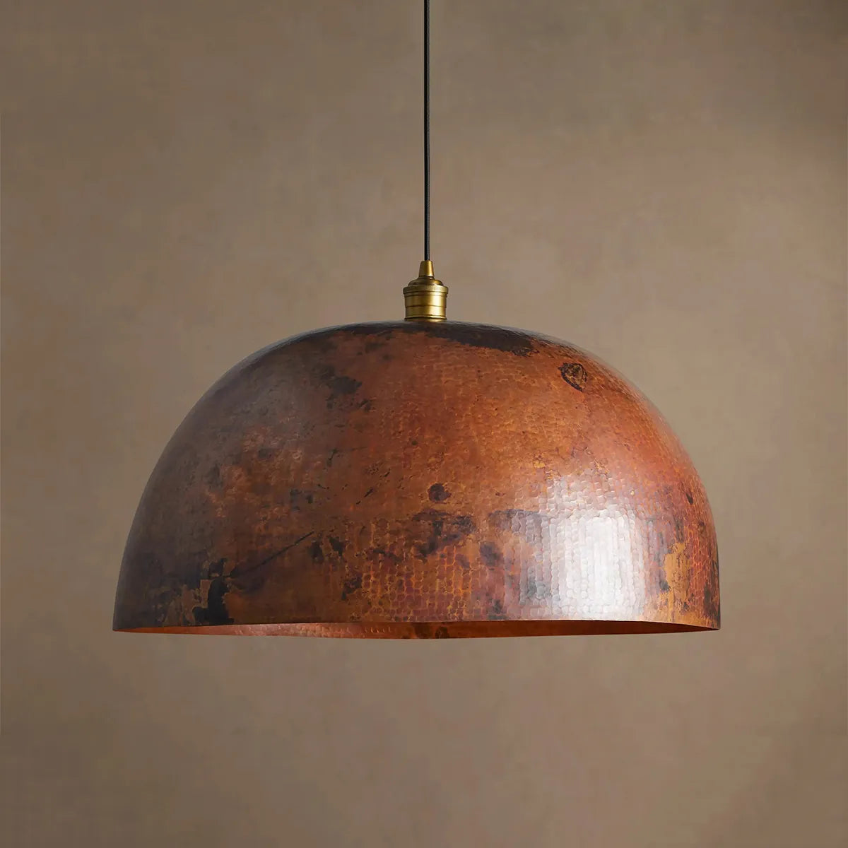 Recycled Metal Dome Pendant - view 2