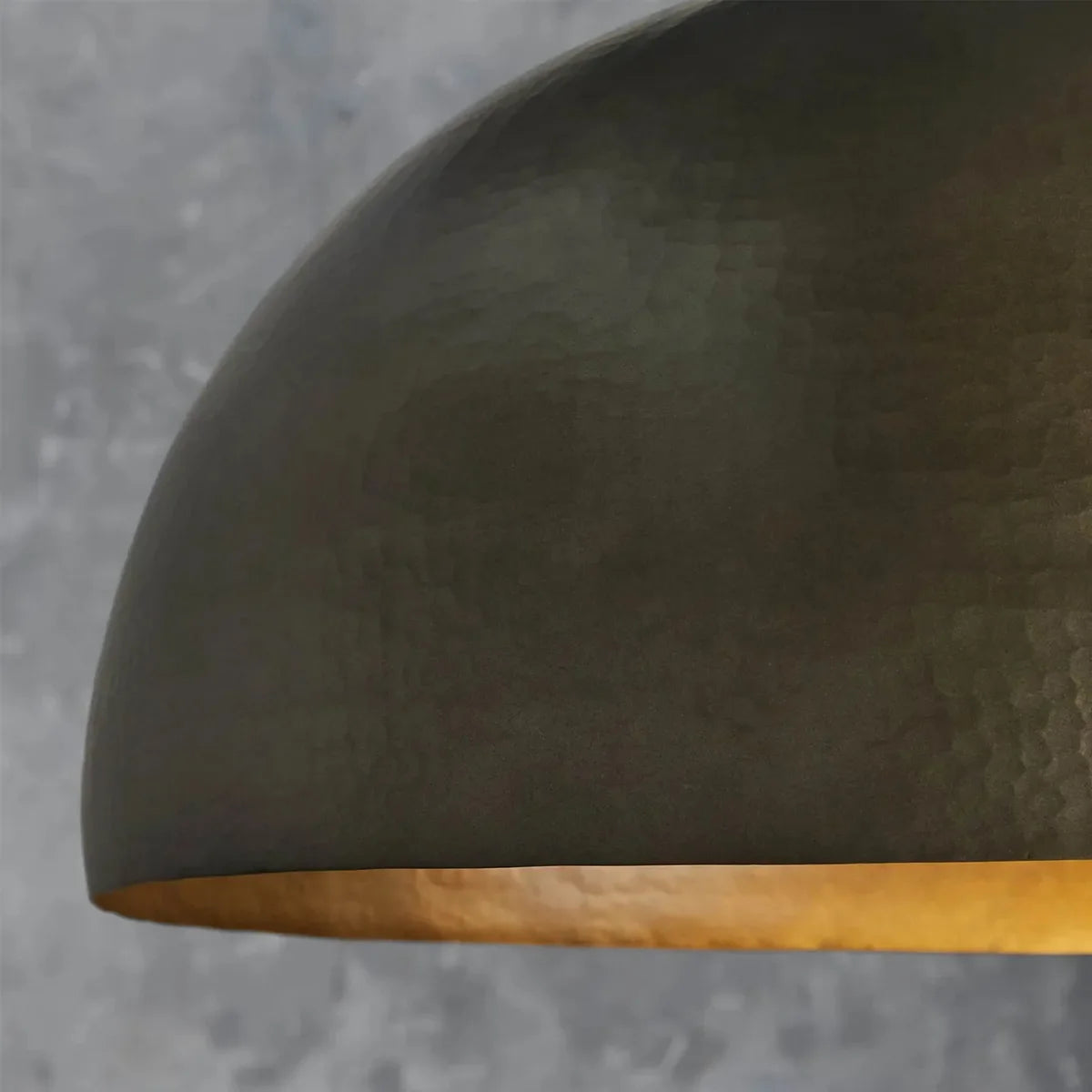 Recycled Metal Dome Pendant - view 5