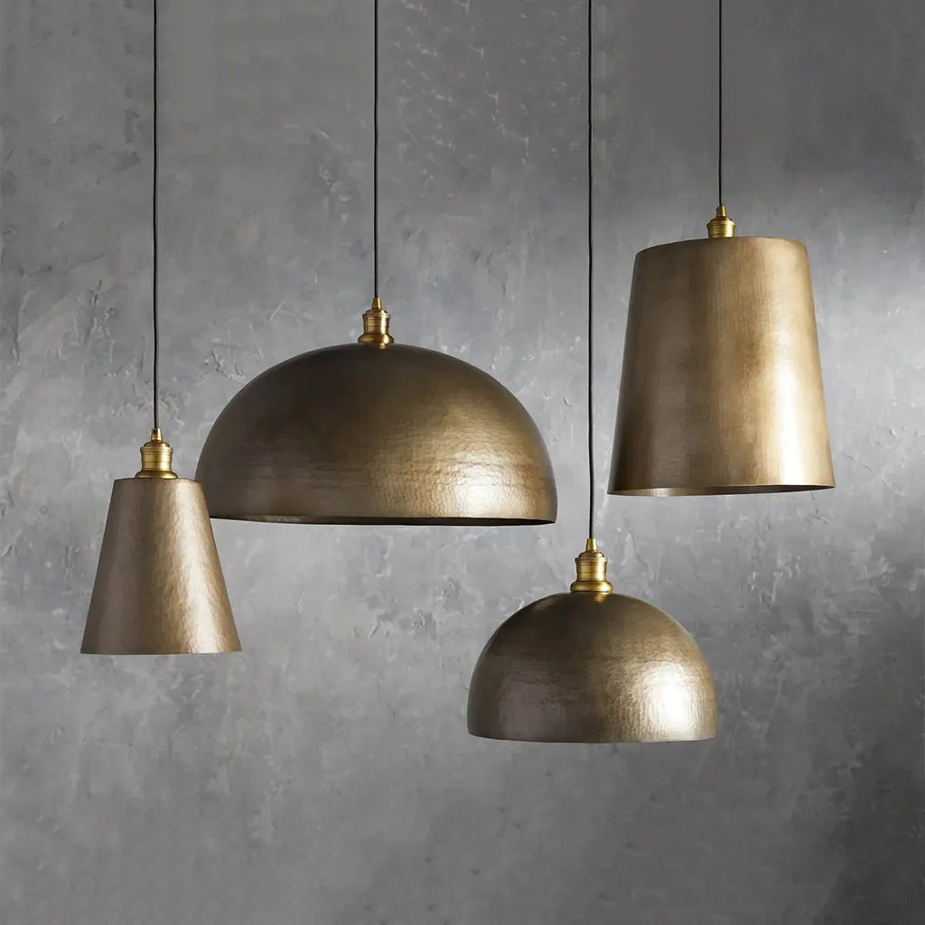 Recycled Metal Dome Pendant - view 8