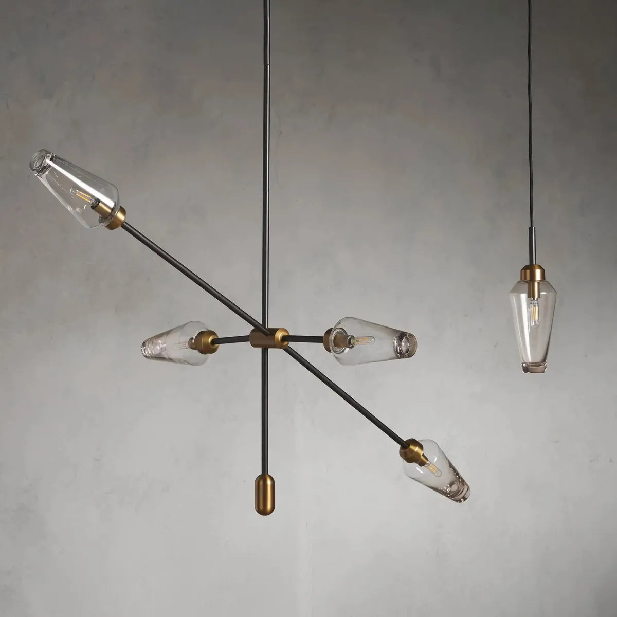 Arrow Bronze Chandelier - view 2