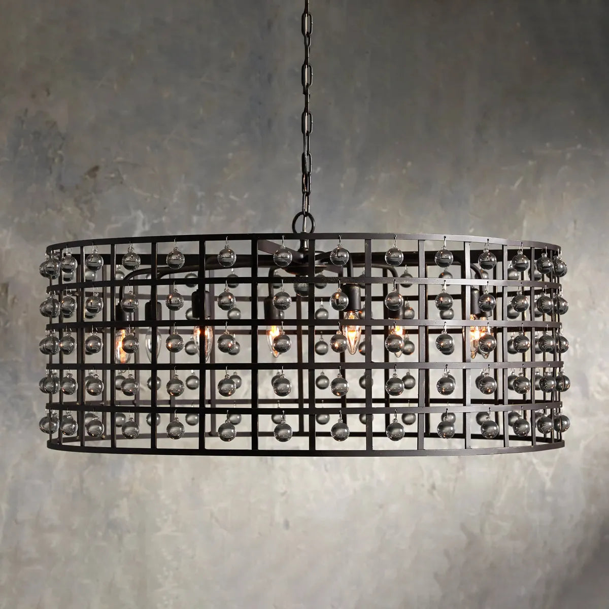 La Cage 8 Light Chandelier in Bronze - view 1