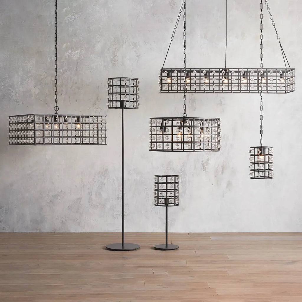 La Cage 8 Light Chandelier in Bronze - view 2